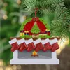 Artisanat vtop en résine de cheminée de cheminée Famille de 6 ornements de Noël cadeaux personnalisés avec une couronne d'écriture de propre nom pour les vacances ou la maison de