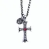 Ontwerper Ch Cross Luxe Chroom Hangertjes ketting Zes sterren Titanium Staal Retro Hip Hop Heren Dames Modieus Hart Nekketting Truiketting Lover Gift Wsnz