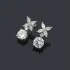 2023 Luxury Diamond Stud Branded Logo Grave Jewelry Lady Studs Trendy Designer örhängen rostfritt stål silver elagant kvinnor SMA328R