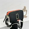 Wielokolorowa torba z kamerą migawki damskie torby projektanckie prawidłowe litera szerokie pasek na ramię crossbody luksusowe torebki małe portfele torebki
