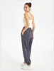 Lu Yoga Wear Al Womens Nono Jogging Pronto per i jogger della corda di PU Elastica addestramento in alto training pantaloni pantaloni Pt 4269