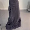 Ethnische Kleidung Elegante solide Strickjacke Muslimisches Kleid Türkei Dubai Abayas Partykleider für Frauen Kaftan Eid Lange Ärmel Robe Jalabiya