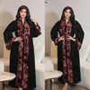 Ethnische Kleidung Eid Party Marokko Abaya Samt Winter Muslimische Frauen Langarm Maxikleid Türkei Kaftan Islamisches Arabisches Kleid Dubai Jalabiya
