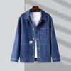 Hoogwaardige Merk Designer Casual Trendy Klassieke Stijlvolle 2023 Heren Jeans Mode Denim Jas Varsity Jas Kleding 231227