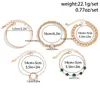 Pulseras de cuentas de circón de múltiples capas para mujeres Cadena de enlaces de brazaletes de brazalete