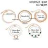 Braccialetti in perline per perline per zircone multistrato per le set di braccialetti della catena di collegamenti da donna set di gioielli da sposa da donna