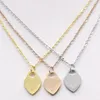 Nouveau design Unique femmes bijoux titane acier excellente qualité pendentif collier T coeur amour colliers GD11812512