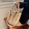 Axelväskor kvinnor virkning stickande designer lyxhandväska pursar flickor tote väska kvinnliga sommarstrand shoppingblimeberryeyes