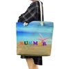 Avondtassen Aanpassen Mode Opvouwbare Dames Grote Handtas Cartoon Shell Zeester Print Dames Tote Duurzame Hoge Kwaliteit Reizen Strand