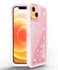 Étuis de téléphone Quicksand pour Iphone 13 Pro Max Bling liquide paillettes flottant défenseur protection eau coulant Cover6693840