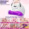 66leds lampe à LED UV puissante pour ongles Sécheur à ongles 280W pour guérir tout vernis à ongles en gel avec équipement de salon de manche de détection de mouvement 231227