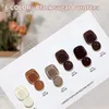 6pcs Crystal Nail Gel Set Semi Permanent Base Top Coat Varnish Glue Nail Polish Nail Art Cat Eye Flash Gift Display Plate 231227