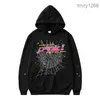 Abbigliamento uomo spindel 555 hoodie överdimensionerad tröja man streetwear uxury womens rosa män tryck webbpar tröjor hoodys pljn