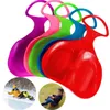 5pcs Winter Plastic Sleigh Snow Sled Sand Sand Sand Slider Luge Ski Board Kids Snow Sledge Outdoor Sports Articles Wholesale 231227