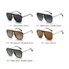 MIZHO Tony Stark Zonnebril Mannen Gepolariseerde Merk Designer Retro Gradiënt Hele Glasse Shades Eyewear de sol UVA 231226