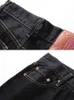 Jeans da uomo EH MD Filo d'oro giapponese M Jeans ricamati da uomo larghi dritti Hip Hop Pantaloni slim fit in denim nero popolare Cotone orecchio rosso 24 T231227