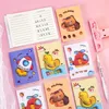 Mini 3D Notebook Kawaii Cartoon Softcover Rubber Book Student Handbook Notepad Stationery Horisontell linje