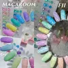 Macaron Réflexion Glitter Gel Couleur Couleur des paillettes brillantes Absorbant la décoration d'art à ongles Vernis UV VED UV 15 collors 231227