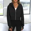 Women's Hoodies Soft Plush Jacket Women Long-sleeved Hoodie Cozy Hooded Cardigan Fall Winter Loose Fit With Elastic Cuff