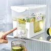 Garrafas de água refrigerador chaleira fria com torneira doméstica limonada garrafa de fruta tanque de bule de chá de grande capacidade arremessador te Teaware