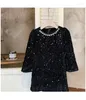 Girl Dresses Retail Winter Sequined Fleece Dress Girls Princess Elegant Party Clothes 2-7T