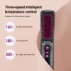 Wireless Professional Hair Straightener Curler Comb Fast Heating Negative Ion Straightening Curling Brush Styling Tools 231227