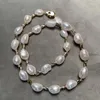 Chains Lady Pearl Necklace Baroque Silver Grey Freshwater Designer Sterling Gift Free Delivery