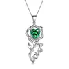 Beautlace Rose Love Neckalce, стерлинговое серебро 925 пробы, кулон с камнем, ожерелье, ювелирные изделия, подарки для женщин