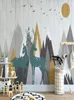 ELK Deer Mountain Carton Wallpaper 3D Wall Mural for Kids Bedroom Contact Paper Wall Papers Roll Art Murals Papel De Parede1329450