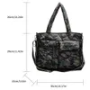 Shoulder Bags Autumn Winter Down Padded Large Capacity Quilted Bag Zipper Pocket Lady Tote Waterproof for Shoppingblieberryeyes