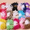 Flores de casamento 560 Pcs Efeito Pérola Flor Artificial Estame Dupla Cabeça Redonda Corda de Algodão Para Millinery Sugarcraft