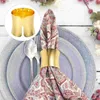 Table Cloth 6pcs Western Restaurant Napkin Rings Dinner Holders Wedding Birthday