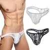 Intimo sexy per uomo Perizoma in pizzo maschile Vedere attraverso Tanga Hombre G-String Slip trasparenti Lingerie Mutande T-Back Mutandine 231226