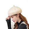 Berets Winter Weibliche Mädchen Casual Wolle Hut Frauen Freizeit Warme Woolen Kappe Britischen Elegante Künstler Hüte Gorras