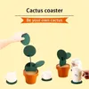 Placemats Creatieve Cactus Antislip Geïsoleerde Theemat DIY Thuis Servies Koffiekophouder Bloemvormig