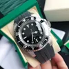 Relógios de luxo de alta qualidade Relógios masculinos 44mm Relógio mecânico automático Relógio de mar profundo para homens Aço inoxidável 904L e fivela à prova d'água e de alta qualidade com caixa