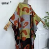 Robes décontractées Winyi 2023 Imprimer Confort Chaud Mode Kaftan Robe de vacances Élégant Afrique Femmes Boho Party Vêtements d'hiver pour long