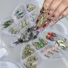 Mix 3D Santa Muerte Nail Charms Metal s Gems Virgin Mary Gemstone Acrylic Art Jewelry Decoration Accessories 231226