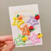 Hair Accessories 5pcs/set Cute Colorful Star Waterdrop Shape Clips For Girls Children Lovely Decorate Hairpins Kids