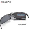 AOWEAR aluminium extérieur luxe lunettes de soleil hommes polarisées Sport Style sans monture lunettes de soleil homme HD UV400 lunettes de conduite lunettes 231226