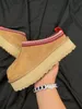 Woman Tazz Tasman Slippers t mustard seed Chestnut Fur Slides Sheepskin Classic Ultra Mini Platform Boots Winter Women Men Slip-on Slippers Suede Upper Wool Fall