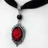 Choker Gothic Rose Cameo Damen Mädchen Mode Pagan Hexe Schmuck Accessoires Geschenk Vintage Schwarzer Samt Anhänger Halskette