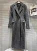 High Street Est Winter 2023 Designer Overcoat Women s Double Breasted Wool Long Coat 231227