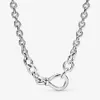 Ny ankomst 100% 925 Sterling Silver Chunky Infinity Knot Chain Halsband Fina smycken för kvinnors gåvor Leverans275L