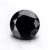 Loose Diamonds Black Color 8mm Moissanites Gems Stones For Jewelry Making Tested Positive