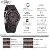 2024 Nouvelle qualité de luxe Natural Black Sandal Wood Analogue Uwood Japan Miyota Quartz Mouvement Wesin Watches Habill