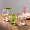 Vase de champignons Verbe Verbe Vases Transparent Bouteille pour décoration Fleurs Hydroponie Plant Pot Room Decor 231227