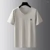 Camisetas para hombre llegada moda Suepr grande verano algodón manga corta suelta cuello pico camiseta talla grande XL 2XL 3XL 4XL 5XL 6XL 7XL