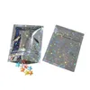 Resealable Smell Proof Bags Foil Pouch Bag Flat mylar Bag for Party Favor Food Storage Holographic Color with glitter star Qcvat Itckw