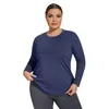 Lu plus size samas de ioga longa Camisas femininas Bua de belas de back